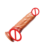 Dildo artificiel souple populaire pour usage anal et vaginal, masturbateur féminin, manuel, double couche, en silicone liquide, étanche, portable, bâton de massage
