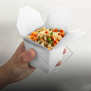 Caja de Embalaje de Alimentos para Llevar de Cartón Corrugado Personalizada, Plegable, de Buen Tamaño, con Impresión en Relieve, Disponible en Stock - Product Image 1