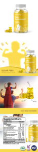 Bambini multivitaminici Gummies senza zucchero vegano - Product Image 2