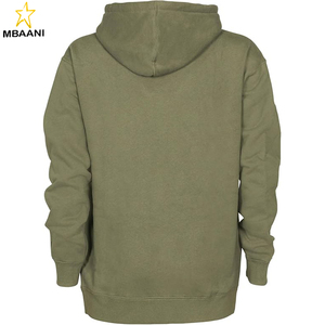 Sweat-shirt à capuche vert olive MBAANI unisexe, manches longues, couleur unie, en coton, durable et chaud, idéal pour la chasse - Product Image 3
