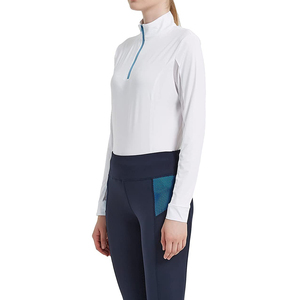 Chemise d'équitation pour femme de haute qualité à manches longues, en tissu Spandex respirant et à séchage rapide, taille haute avec cordon de serrage, couleur unie, personnalisable - Product Image 3