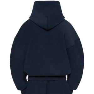 Sweat à capuche en molleton de coton bleu épais pour l'hiver, personnalisable avec impression et broderie, style streetwear, séchage rapide, en Spandex/Coton pour homme - Product Image 4