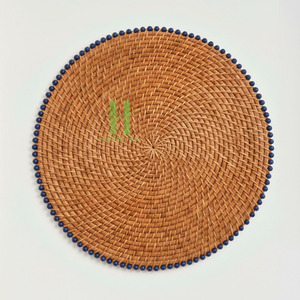 Hot Trend Eco-friendly Natural Rattan Charger <b>Plate</b> Wall Decoration Round Flower Rattan Placemat Rattan 2026 Made In Vietnam - Product Image 3