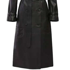 Veste courte en cuir PU pour femme, veste chic à double boutonnage de style moto, vêtement d'extérieur tendance pour l'automne et l'hiver, pour un look quotidien - Product Image 6