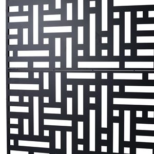 Pantalla de Privacidad Metálica Independiente para Interiores/Exteriores de 76'' de Alto por 48'' de Ancho, Divisor Decorativo para Terraza o Balcón, para Privacidad en Exteriores - Product Image 6