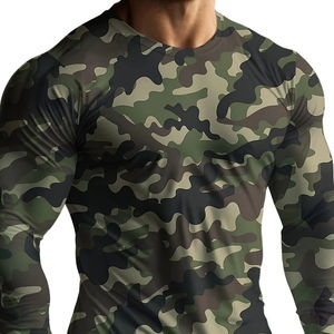 T-shirt de sport pour homme, coupe classique, 100 % polyester, à manches courtes, tricoté sur le devant, motif Aigle Bleu, séchage rapide, anti-UV UPF50 - Product Image 1