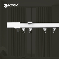 KYOK Ensemble de petits rails à rideaux carrés avec transporteurs et planeurs pour l'exportation en vrac