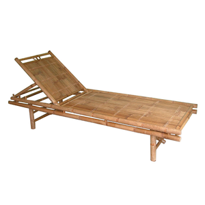 Tumbona de cama individual de bambú para todo tipo de clima de Vietnam, muebles de exterior para playa, tumbona elegante junto al mar - Product Image 2