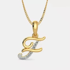 Colgante de Plata de Ley 925 con Letra, Chapado en Oro de 14K/18K, para Boda, Cumpleaños, Aniversario, Elegancia Personalizada Especial - Product Image 5