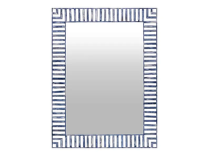 Handmade Bone Inlay <b>Mirror</b>, blue and <b>White</b> Handmade Wall <b>Mirror</b>, Boho Home Decor - Product Image 1