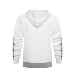 <b>Top</b> Quality White Hooded Tracksuit Full <b>Zipper</b> Sweatshirt Jogging Pants Set Solid Color Casual Autumn Wear Breathable - Product Image 6
