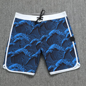 กางเกงขาสั้นชายแบบแห้งเร็ว กันน้ำ พร้อมเชือกผูกเอว สำหรับว่ายน้ำและเล่นเซิร์ฟ - Product Image 1