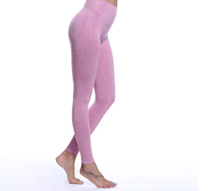 Leggings de jogging décontractés noirs pour femmes, taille mi-haute, fins, respirants, tricotés sans couture, de haute qualité, personnalisables en gros - Product Image 2