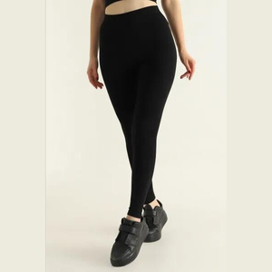 Leggings personnalisés taille haute grande taille anti-bactériens respirants en Spandex/Nylon longueur cheville avec poches pour femmes - Product Image 3