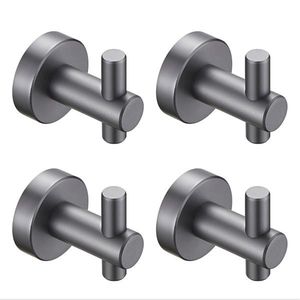 Set di 4 Ganci da Parete Grigio Canna di Fucile Stile Moderno con Viti per Ingresso, Armadio Scarpe, Guardaroba, Bagno, Camera da Letto, Mobili e Ferramenta - Product Image 1