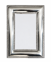 Cadre photo argenté à bordure perlée |   Cadre photo décoratif pour la décoration de table à la maison, cadeau et utilisation au bureau, qualité supérieure pour un usage quotidien