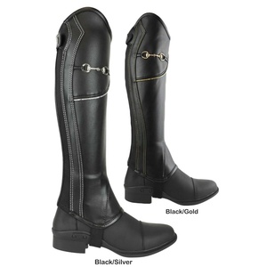 Top Selling Lawd Sports Cowhide Suede Leather Long Farrier <b>Chaps</b> Canvas Button Closure Western Cowboy Style for Horse <b>Riding</b> - Product Image 1