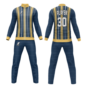 Conjuntos Deportivos Sublimados con Rayas para Hombre, Traje Deportivo de Fútbol con Cremallera Completa, Conjuntos Deportivos de 2 Piezas, Conjunto de Fitness para Correr - Product Image 4