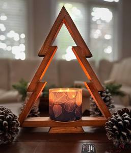 Decoración Navideña de Madera Natural en Forma de Pino para Mesa, Artesanía Interior con Piñas y Follaje, Estilo Moderno - Product Image 2