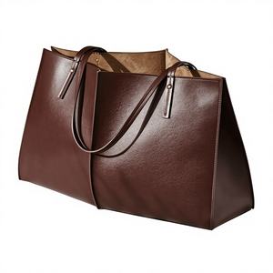 Bolsos de Mano de Cuero Genuino para Mujer, Plegables, Impermeables, Gran Capacidad, Cierre de Cremallera, Tamaño Personalizado, Ligeros y Duraderos - Product Image 2