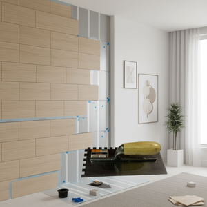 Azulejos de Madera Dentados Premium de 28x12 para Diseño de Interiores, Estilo Contemporáneo, para Instalación Adhesiva en Paredes Interiores - Product Image 3