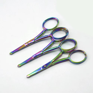 High Quality Nail Art <b>Tool</b> OEM Private Label Mini Fancy Scissor Stainless Steel Rainbow Gradient Embroidery Scissor Tailor shear - Product Image 4