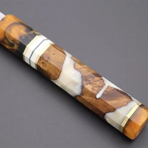 Cuchillo de Chef de Acero Inoxidable de 13 Pulgadas Hecho a Mano por Ahmad Fabric con Funda de Cuero y Mango Elegante Personalizable - Product Image 6