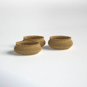 Cesta decorativa de algas marinas rústicas tejidas a mano Organice con estilo con esta cesta de fibra natural - Product Image 5