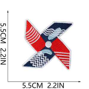 Patch brodé thermocollant, motif drapeau américain feux d'artifice, 5,2 cm, forme irrégulière, applique en tissu pour accessoires vestimentaires - Product Image 5
