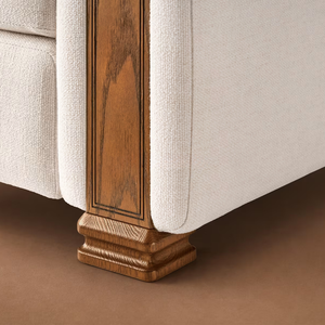 Modern L-Shape Sectional <b>Sofa</b> <b>Set</b> With Fabric <b>Cover</b> And Wood Legs For Living Room - Product Image 3
