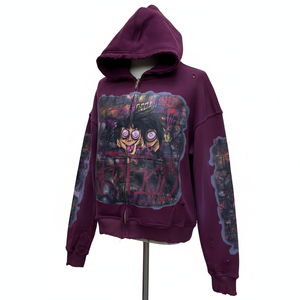 Sweat à capuche zippé pour homme de qualité supérieure, imprimé numériquement avec logos personnalisés, confortable et respirant. - Product Image 4