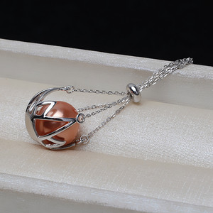 จี้เงินแท้ S925 พร้อมถาดเปล่าแบบไม่เจาะรู สำหรับสร้อยคอผู้หญิงขนาด 12-14 นิ้ว 3242 อุปกรณ์ DIY ชุดฐานสำหรับไข่มุก - Product Image 1