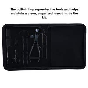 Kit de Herramientas Profesionales de Acero Inoxidable de Grado Quirúrgico para Extensiones de Cabello, Removedor de Microperlas, Alicates de Crimpado de 3 Orificios, Herramienta de Bucle para Barbería - Product Image 4