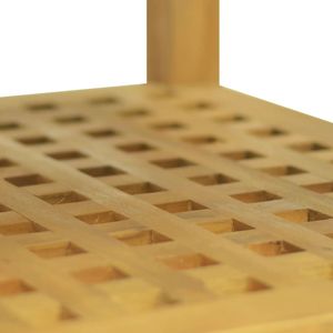 Mesa de Centro Moderna Pequeña Cuadrada de Madera de Teca Sólida, Estilo Contemporáneo Natural - Product Image 5