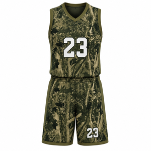 Ensemble de maillots de basket-ball personnalisés OEM avec nom d'équipe, logo et numéro personnalisés, tissu en maille respirant à séchage rapide, kit sportif - Product Image 1