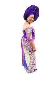 Heavy Beaded Designer George Wrapper con blusa bordada hecha de poliéster y modal - Product Image 6