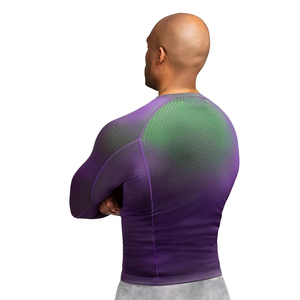 Maillot de compression à manches longues MMA Rash Guard, tissu sportif respirant conçu pour les séances d'entraînement de jiu-jitsu brésilien - Product Image 5
