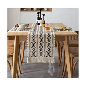 2024 Unique Blue Floral Nordic Jacquard Geometric Embroidered Tablecloth Customizable Home Wedding Elegant Dining <b>Table</b> Cover - Product Image 6