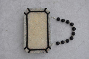 Bolso de mano de resina hecho a mano de lujo con asa de cuentas, bolso de noche para fiesta, boda, o eventos especiales, para mujer, colección de regalos. - Product Image 2