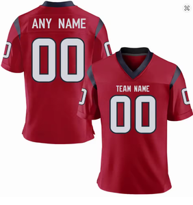 Camiseta de Fútbol Americano Roja Personalizada con Nombre y Número del Equipo, para Fanáticos, Hombres, Mujeres, Jóvenes y Niños, Ropa Deportiva Urbana - Product Image 6