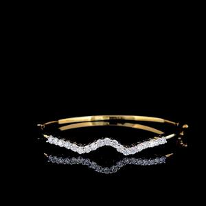 กำไลข้อมือเงิน CZ ลายคลื่นน้ำหนักเบา ปรับขนาดได้ ดีไซน์โค้งทันสมัย เสริมลุคแฟชั่นประจำวันอย่างมีสไตล์ - Product Image 2