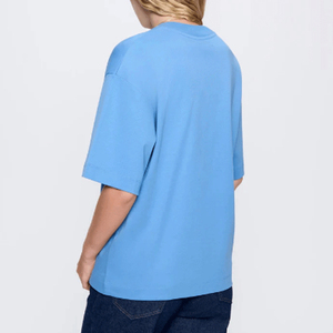 เสื้อยืดสตรีทแวร์ทรงหลวมโอเวอร์ไซส์ ผ้าคอตตอนเทอร์รี่ 100% ขายดี คอกลม ใส่สบาย ระบายอากาศได้ดี เป็นมิตรกับสิ่งแวดล้อม น้ำหนัก 300 กรัม - Product Image 4
