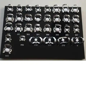 Ensemble de 31 pinces à diaphragme en caoutchouc, instruments dentaires endodontiques manuels en acier inoxydable allemand avec plateau noir, certifiés CE - Product Image 6