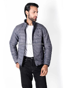 Chaqueta acolchada negra para hombre, con cuello alto, cierre de cremallera, a prueba de viento, informal, para otoño, ropa de EE. UU., al precio más bajo. - Product Image 3