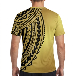 Camisas Casuales de Manga Corta con Cuello Redondo, Diseño Polinesio Samoano Personalizado OEM, Satén Transpirable, Corte Regular, Tallas Grandes para Hombre - Product Image 2