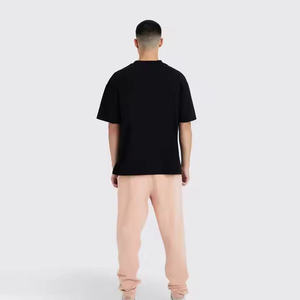 Pantalon de jogging empilé pour homme en coton, taille mi-haute, poids moyen, coupe athlétique ajustée, style décontracté, tendance, vente en gros - Product Image 4