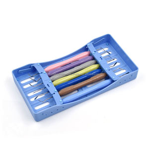 Kit de 7 Piezas de Instrumentos Dentales para Rellenos de Composite, Herramientas Restauradoras con Mango de Silicona de Colores y Estuche para Dentistas - Product Image 1