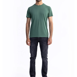 เสื้อยืดผู้ชายผ้าฝ้าย 100% แบบ Worsted สำหรับใส่เป็นทางการ พิมพ์ลายด้านหน้าพร้อมโลโก้ตามสั่ง ป้องกันขนร่วง ทรงหลวม แขนสั้น - Product Image 1