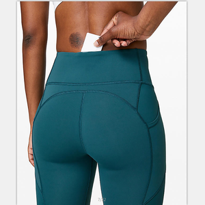 Leggings de yoga pour femmes en tissu tricoté doux et respirant, avec taille mi-haute - Product Image 5