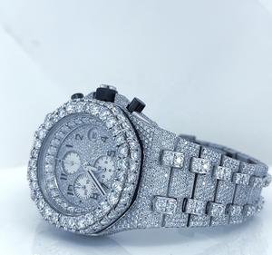 925 <b>Sterling</b> <b>Silver</b> <b>Watch</b> Vvs Moissanite Diamond <b>Watch</b> Movement Bust Down Hip Hop <b>Watches</b> - Product Image 2